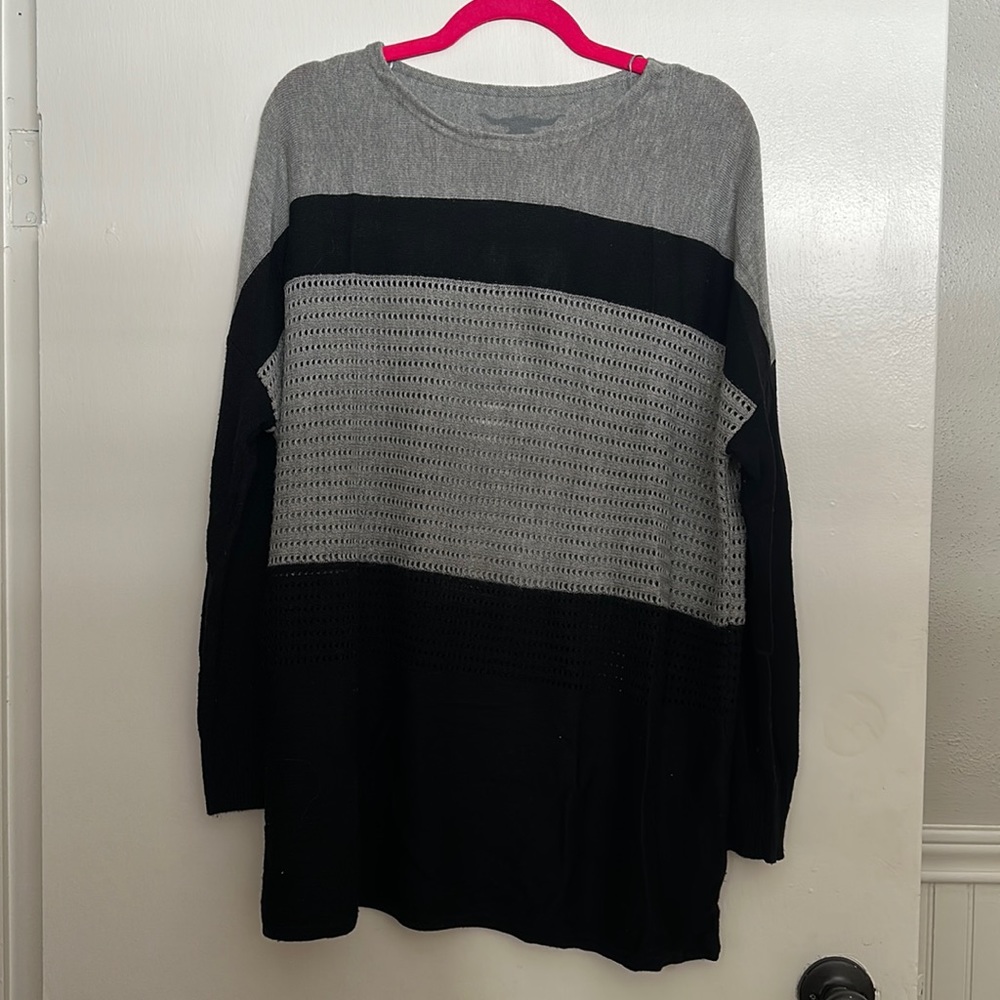 Black/Gray Block Sweater